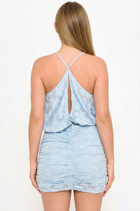 Symphony Dress - Jacquard Textured Patterned Mini Dress | Zezebe