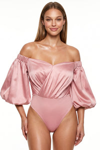 Satin Off The Shoulder Bodysuit