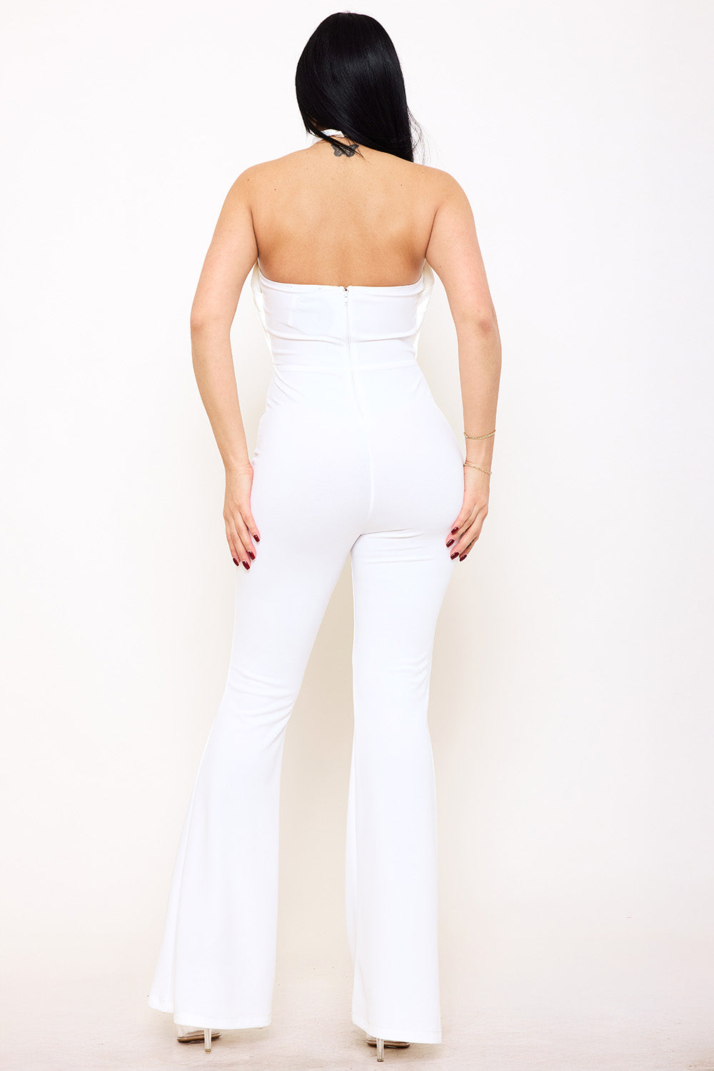 Symphony Jumpsuit - Pleated Halter Neck Jumpsuit | Zezebe