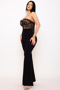 Laced Bustier Top Jumpsuit