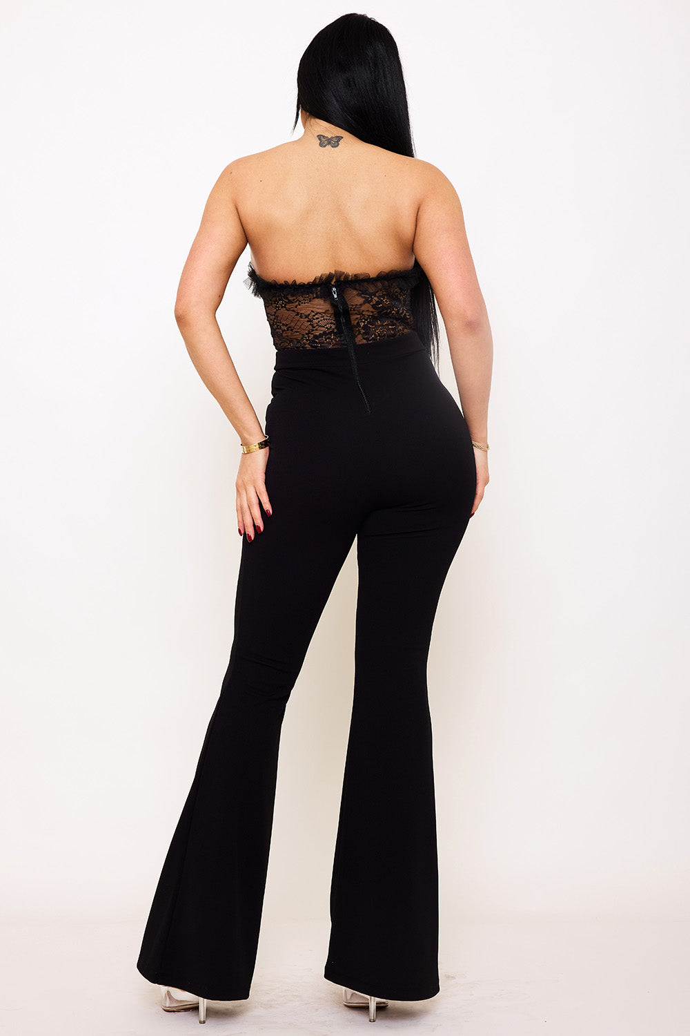 Symphony Jumpsuit - Laced Bustier Top Jumpsuit | Zezebe