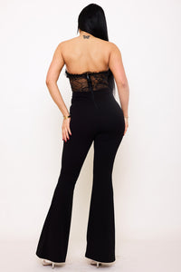 Symphony Jumpsuit - Laced Bustier Top Jumpsuit | Zezebe