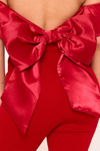 Symphony Jumpsuits - Satin And Techno Crepe Contast Jumpsuit | Zezebe