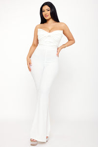 Symphony Jumpsuits - Glitter Bow Front Jumpsuit | Zezebe