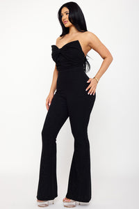 Symphony Jumpsuits - Glitter Bow Front Jumpsuit | Zezebe