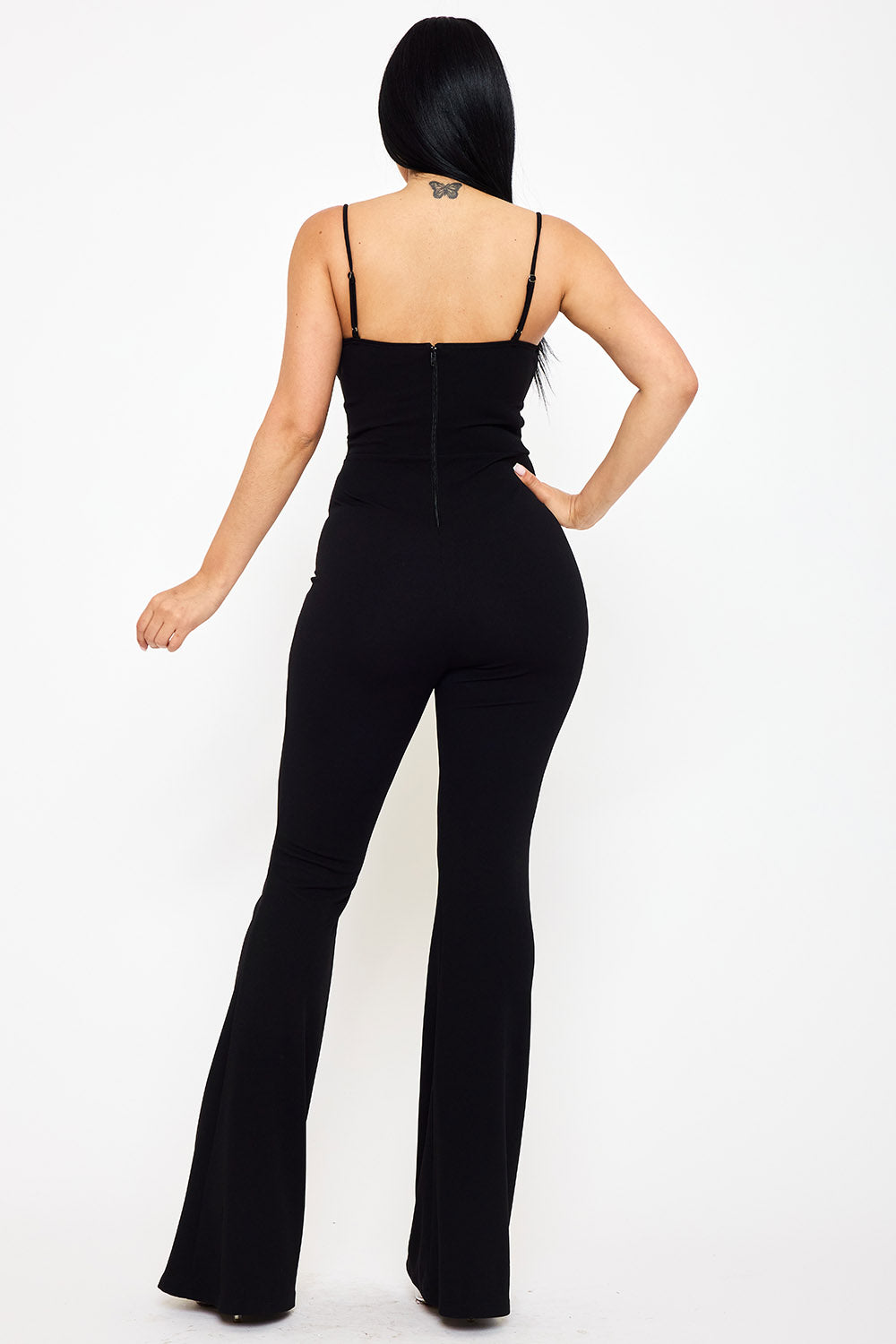 Symphony Jumpsuits - Color Contrast Bow Bust Front Jumpsuit | Zezebe