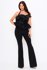 Symphony Jumpsuits - Giant Fabric Rose Top Jumpsuit | Zezebe