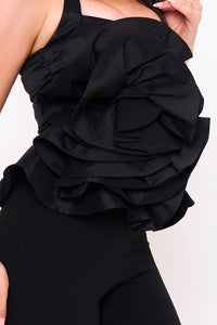 Symphony Jumpsuits - Giant Fabric Rose Top Jumpsuit | Zezebe