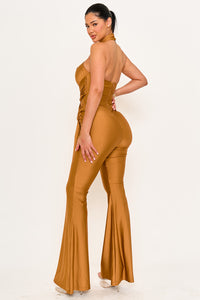 Symphony Jumpsuits - Halter Top Wrap Jumpsuits | Zezebe