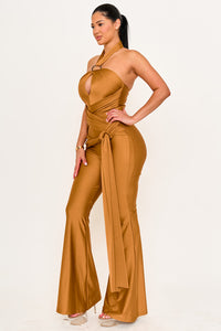 Symphony Jumpsuits - Halter Top Wrap Jumpsuits | Zezebe