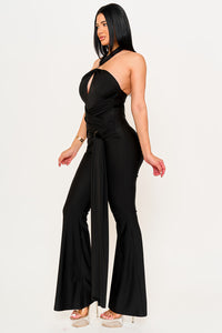 Symphony Jumpsuits - Halter Top Wrap Jumpsuits | Zezebe