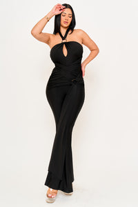 Symphony Jumpsuits - Halter Top Wrap Jumpsuits | Zezebe