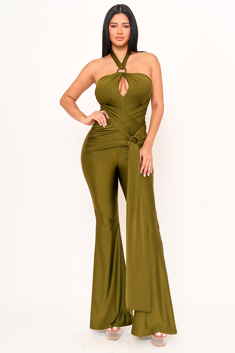 Symphony Jumpsuits - Halter Top Wrap Jumpsuits | Zezebe