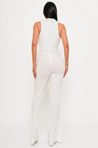 Symphony Jumpsuits - Pearl Trim Detailed Jumpsuit | Zezebe