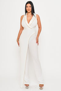 Symphony Jumpsuits - Pearl Trim Detailed Jumpsuit | Zezebe