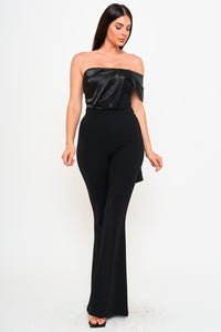 Symphony Jumpsuits- Satin Contrast Jumpsuit | Zezebe