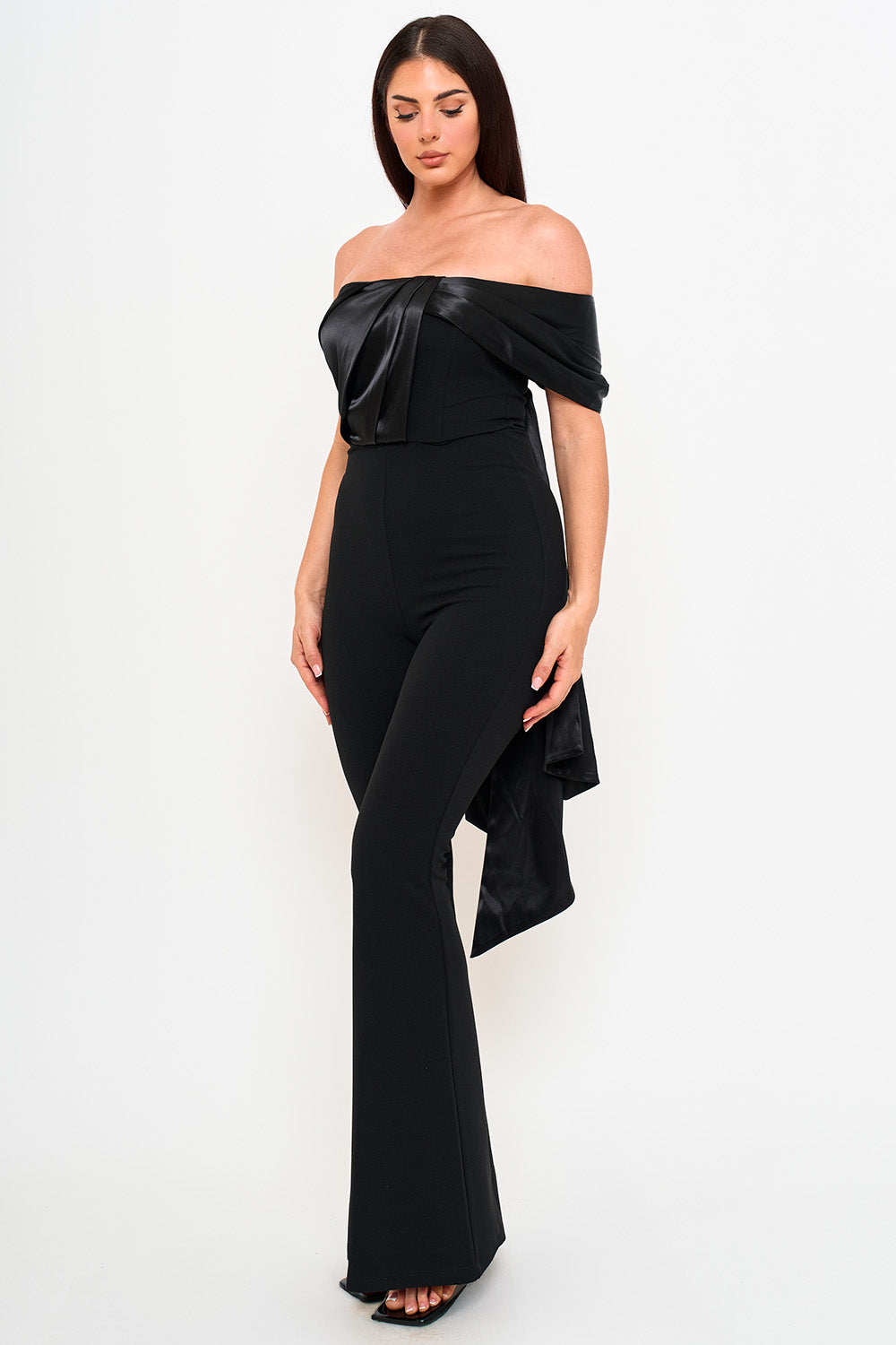 Symphony Jumpsuits- Satin Contrast Jumpsuit | Zezebe
