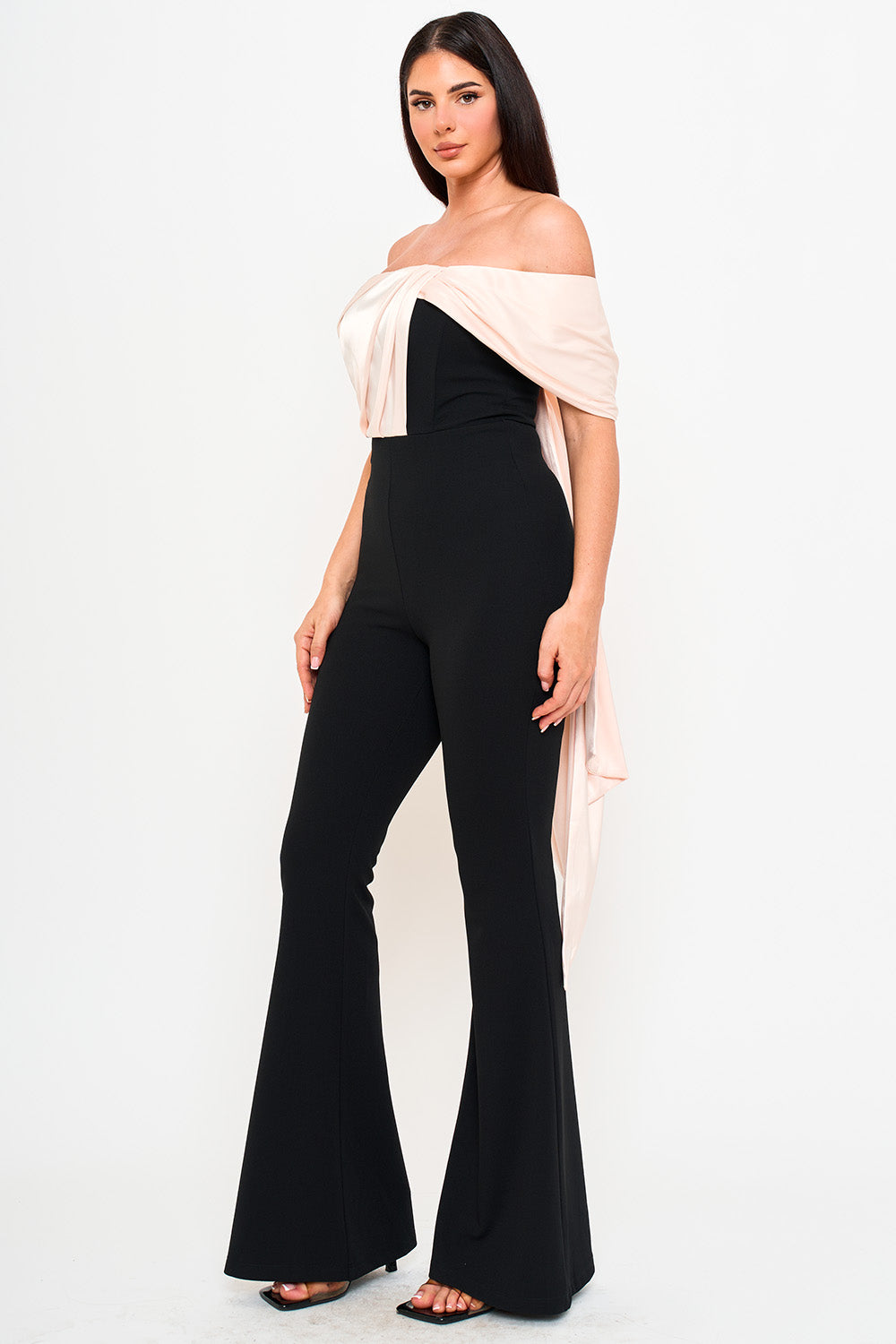 Symphony Jumpsuits- Satin Contrast Jumpsuit | Zezebe