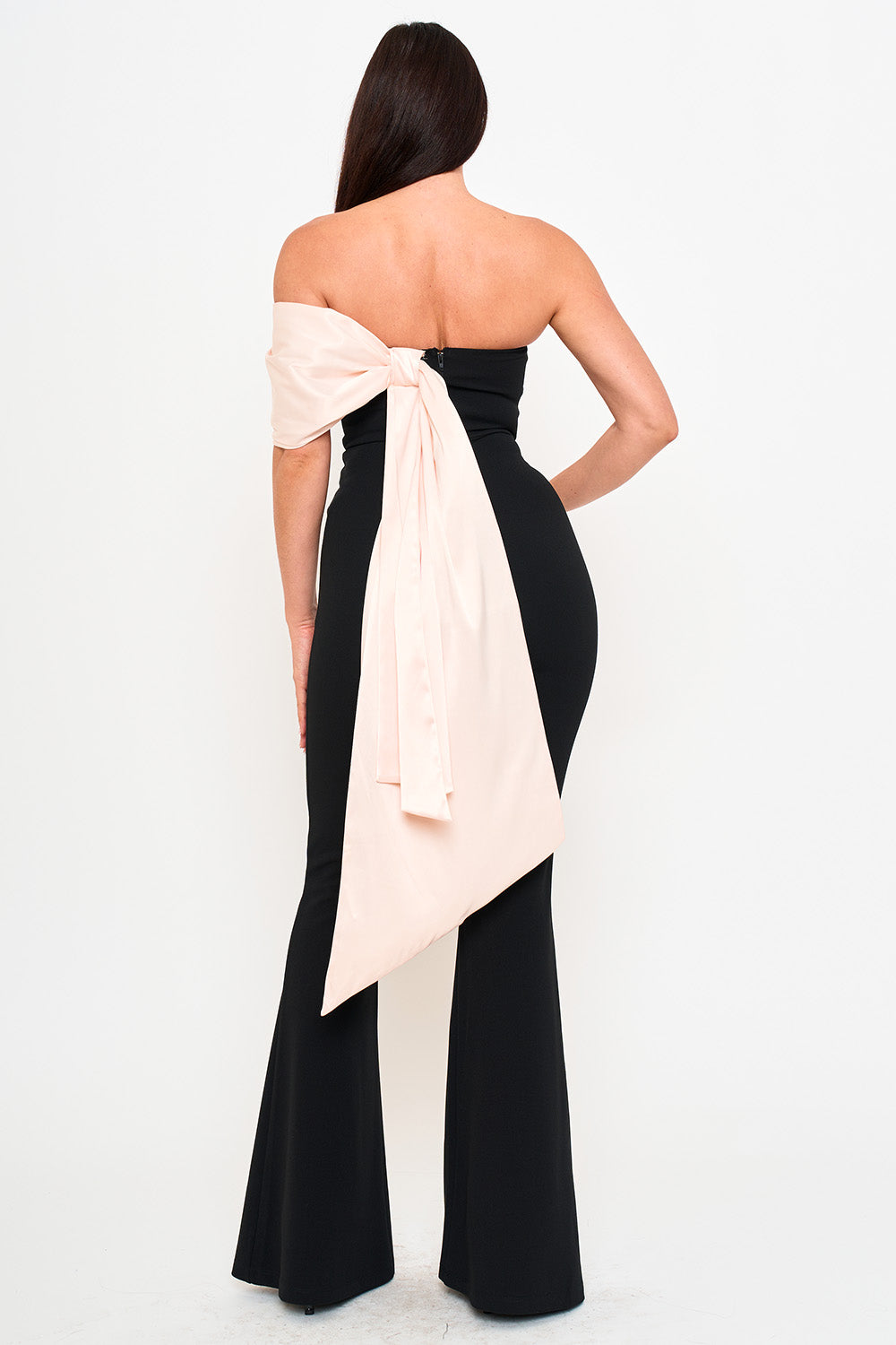 Symphony Jumpsuits- Satin Contrast Jumpsuit | Zezebe