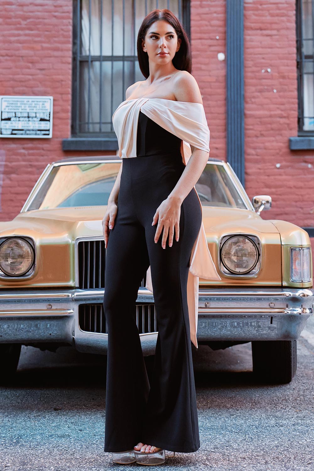 Symphony Jumpsuits- Satin Contrast Jumpsuit | Zezebe