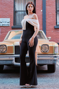 Symphony Jumpsuits- Satin Contrast Jumpsuit | Zezebe