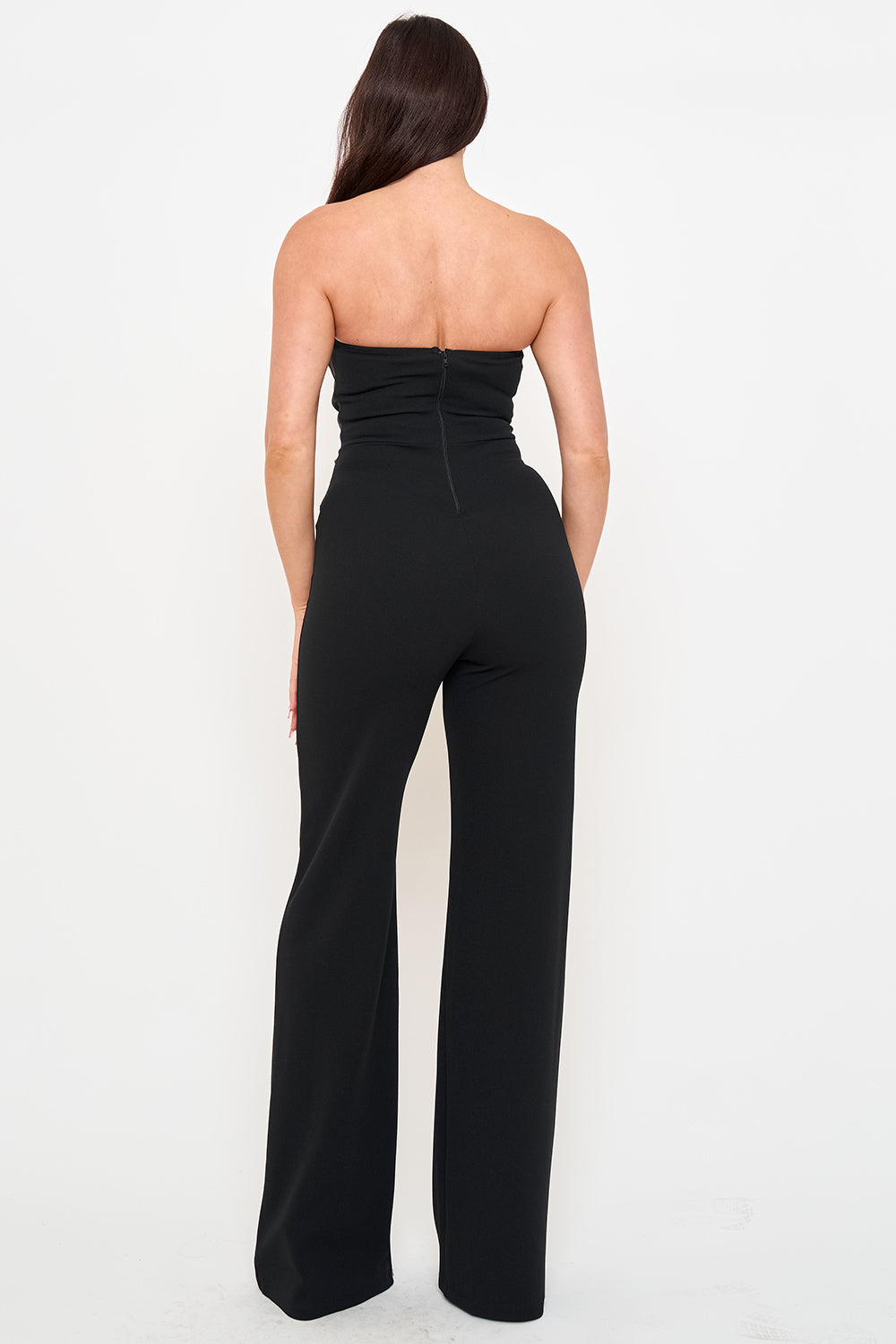 Symphony Jumpsuit - Satin Waist Twist Tie Jumpsuit | Zezebe