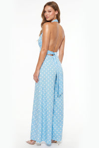 Polka Dot Halter Neck Jumpsuit