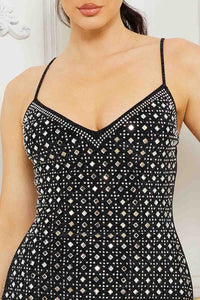 Rhinestone Embellished Mini Dress