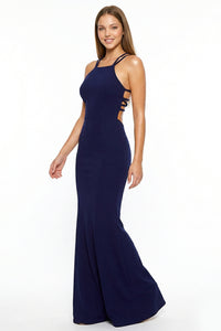 Double Strap Halter Top Maxi Dress