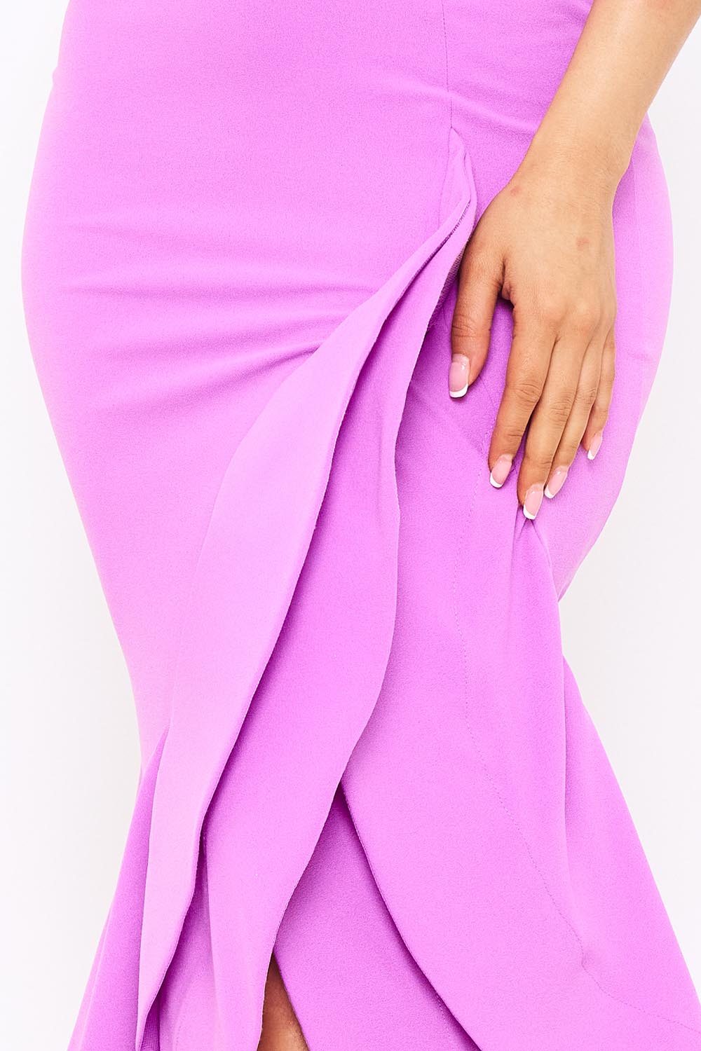 Symphony Dress - Layer Ruffle Train Detailed Maxi Dress | Zezebe