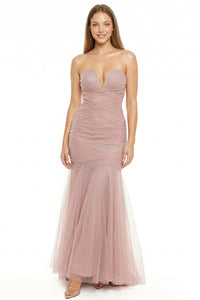 Shimmer Mesh Mermaid Maxi Dress