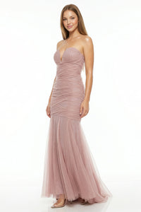 Shimmer Mesh Mermaid Maxi Dress