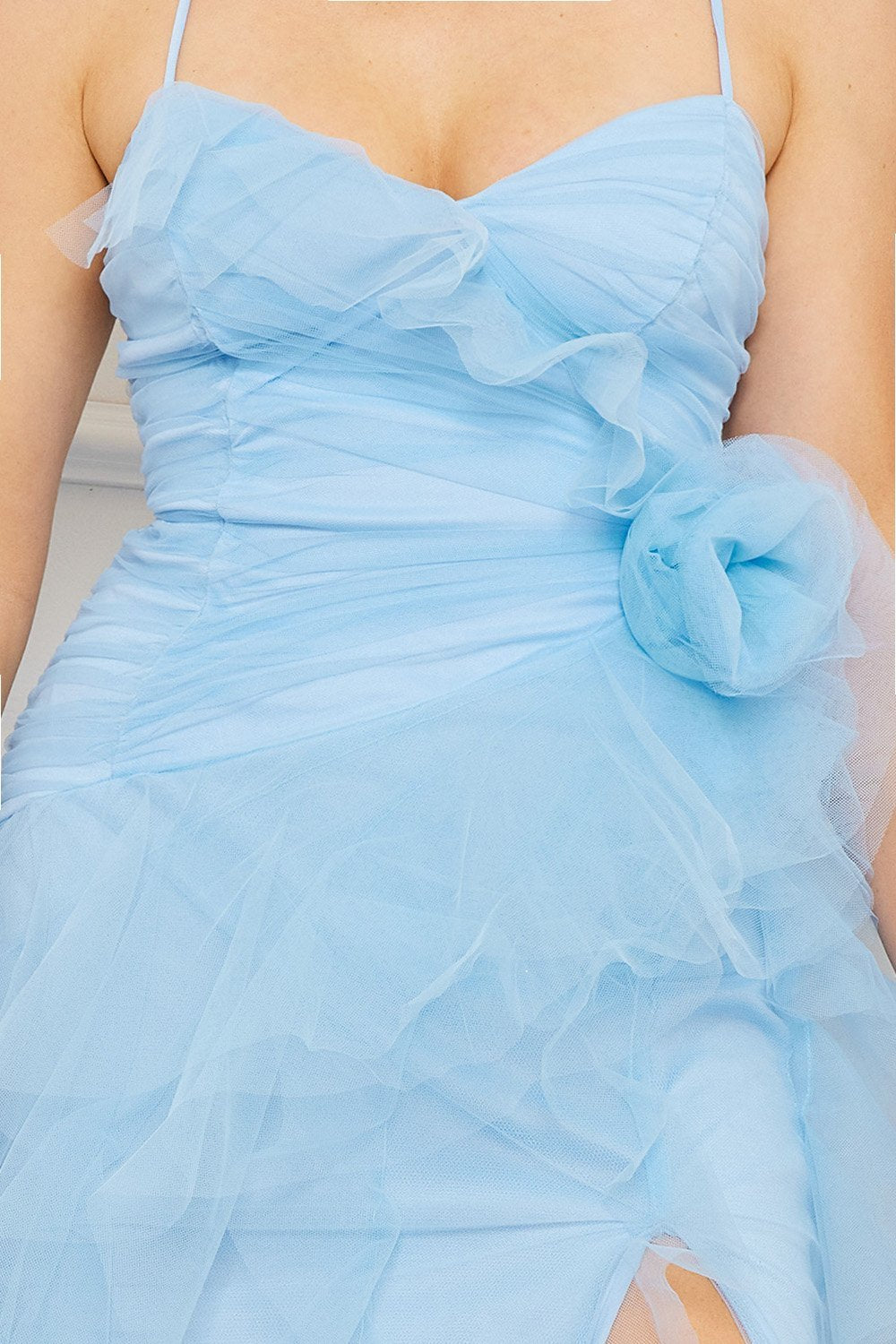 Symphony Dress - Layer Mesh Ruffle Maxi Dress | Zezebe