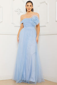 Symphony Dress - Glitter Mesh Tube Top Maxi Dress | Zezebe