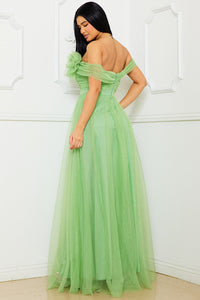 Symphony Dress - Glitter Mesh Tube Top Maxi Dress | Zezebe