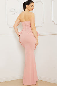 Ruffle On The Side Mermaid Maxi Dress