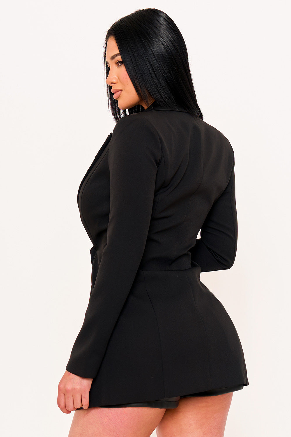 Mirror Stone Attached Collar Jacket