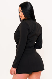 Mirror Stone Attached Collar Jacket