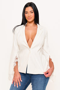 Symphony Jacket- Laced Wide Sleeve Formal Jacket | Zezebe