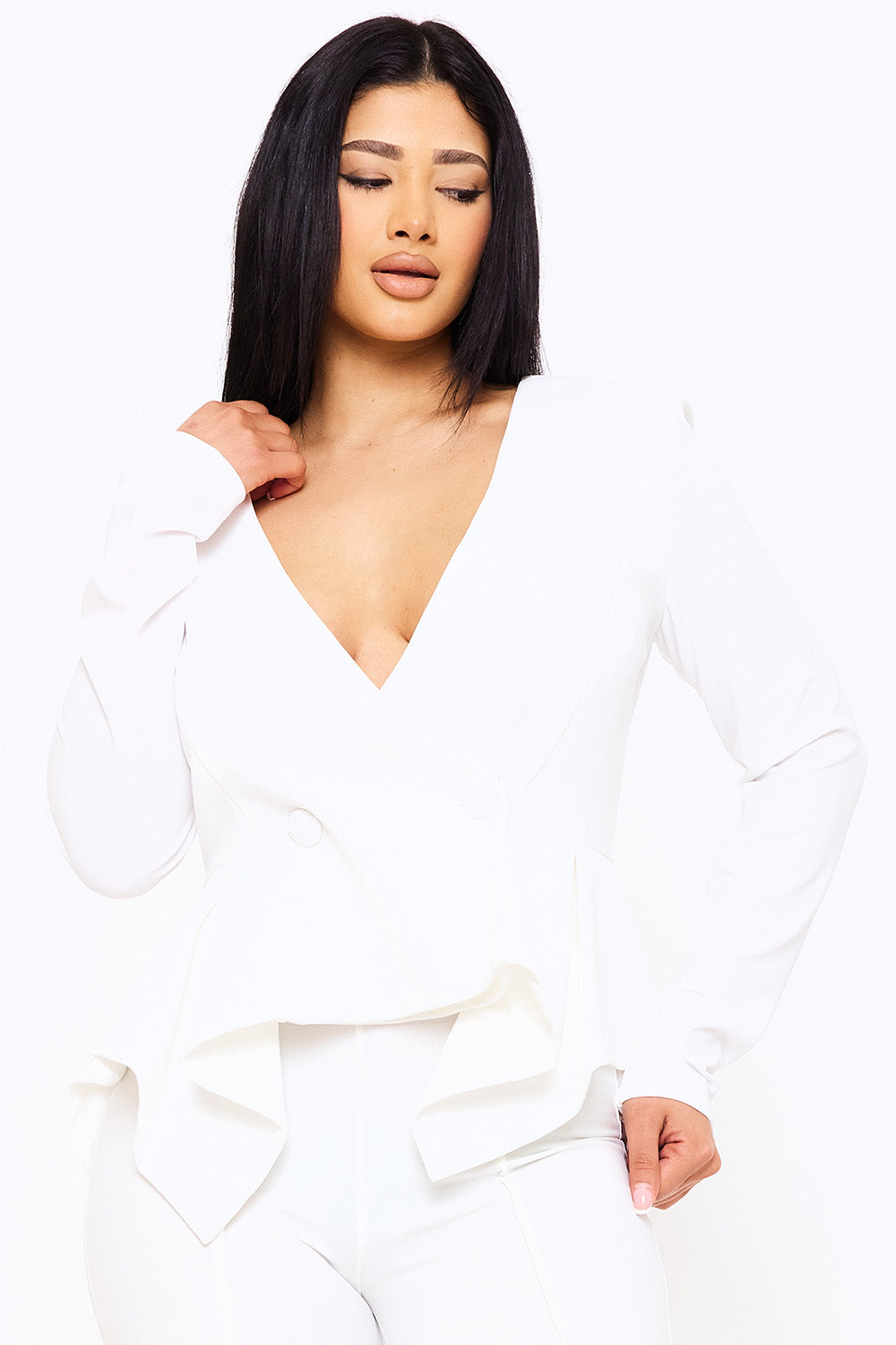 Symphony Jacket - Peplum Side Formal Jacket | Zezebe