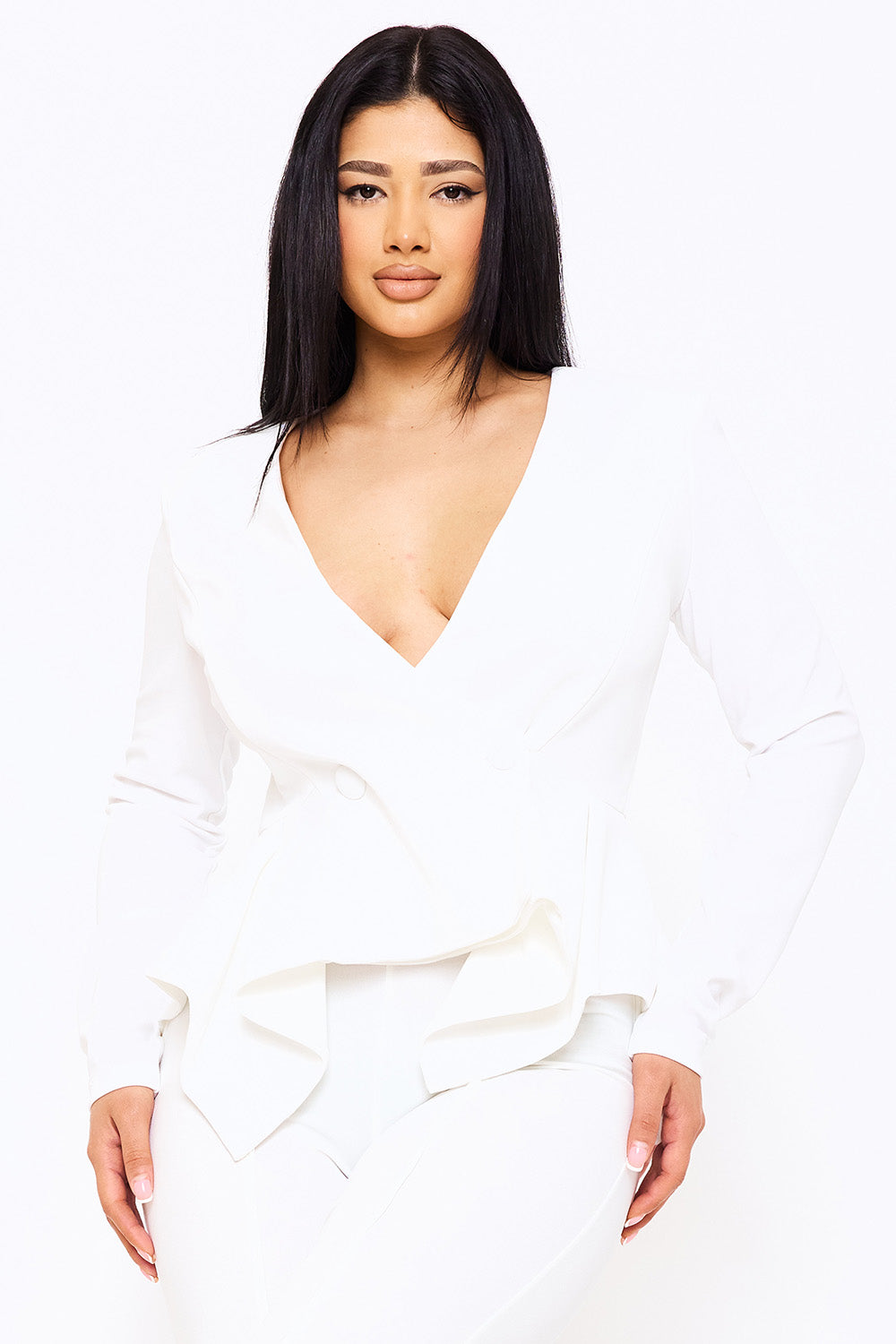 Symphony Jacket - Peplum Side Formal Jacket | Zezebe