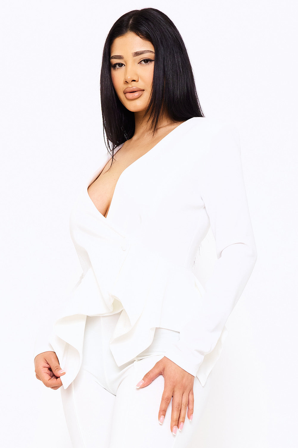 Symphony Jacket - Peplum Side Formal Jacket | Zezebe