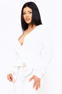 Symphony Jacket - Peplum Side Formal Jacket | Zezebe