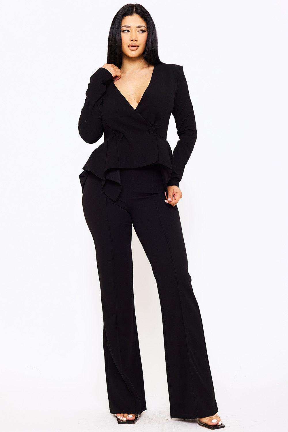 Symphony Jacket - Peplum Side Formal Jacket | Zezebe