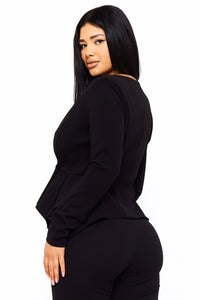 Symphony Jacket - Peplum Side Formal Jacket | Zezebe