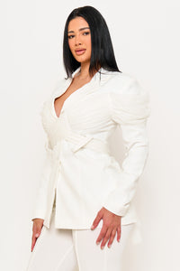 Symphony Jacket- Cross Wrap Around Suit Jacket | Zezebe