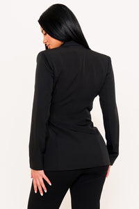 Symphony Jacket - Ruffle On One-Side Waist Self Tie Jacket | Zezebe