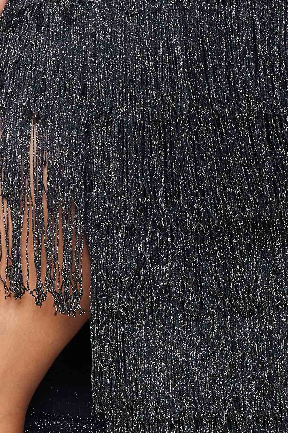 Fringe Tube Top And Midi Skirt Set