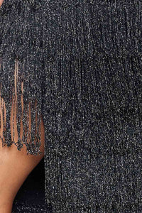 Fringe Tube Top And Midi Skirt Set