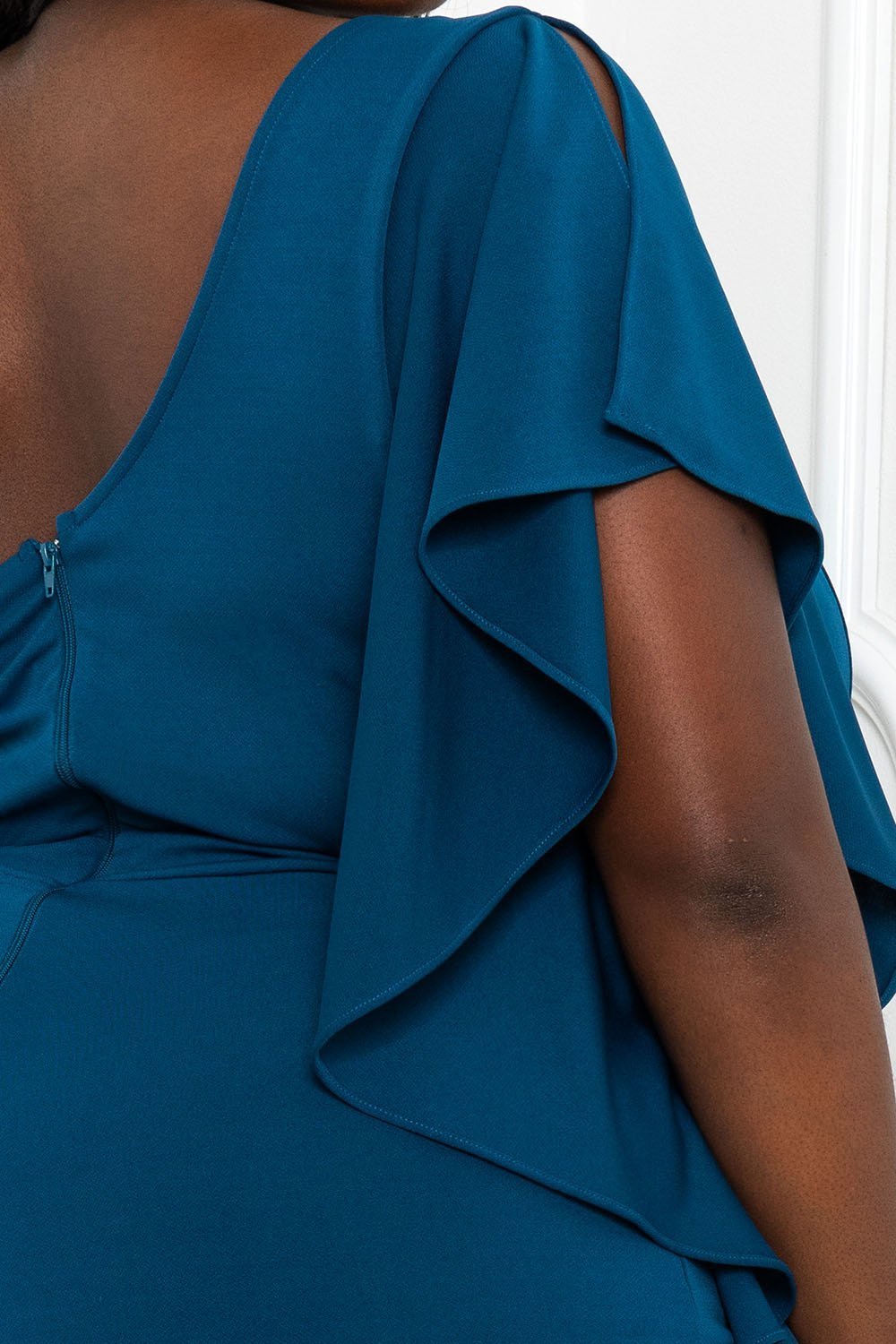 Symphony Jumpsuit - Ruffle Side One Shoulder Plus Size Night Out Jumpsuit | Zezebe